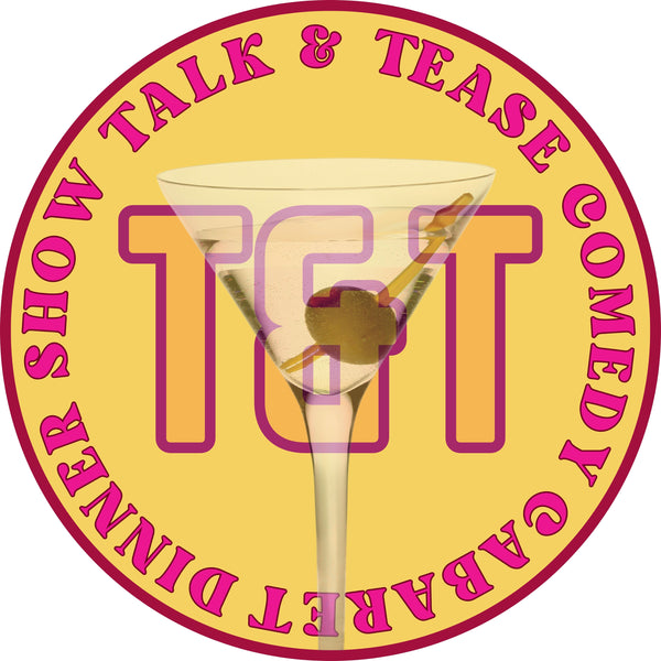 Logo for Sydney's longest running burlesque dinner show Talk and tease Comedy Cabaret